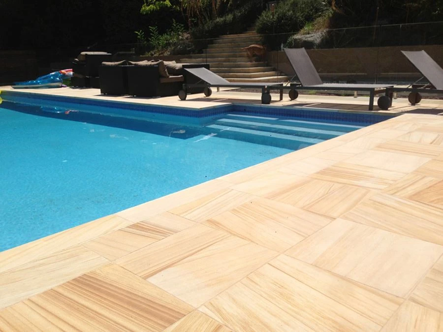 Sandstone Pool Floor Paving