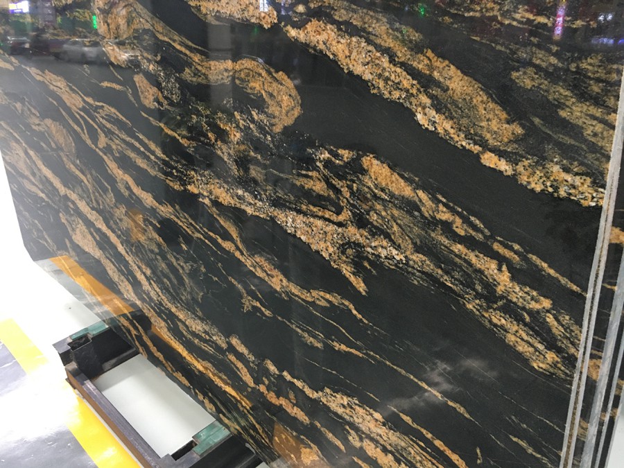 Titanium Gold Granite Slab Polished